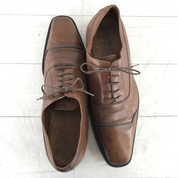 Heyraud Handgefertigtes Leder Balmoral Oxford Cap-Toe Herren 44 28.5 Braun Goodyear(GEBRAUCHT)