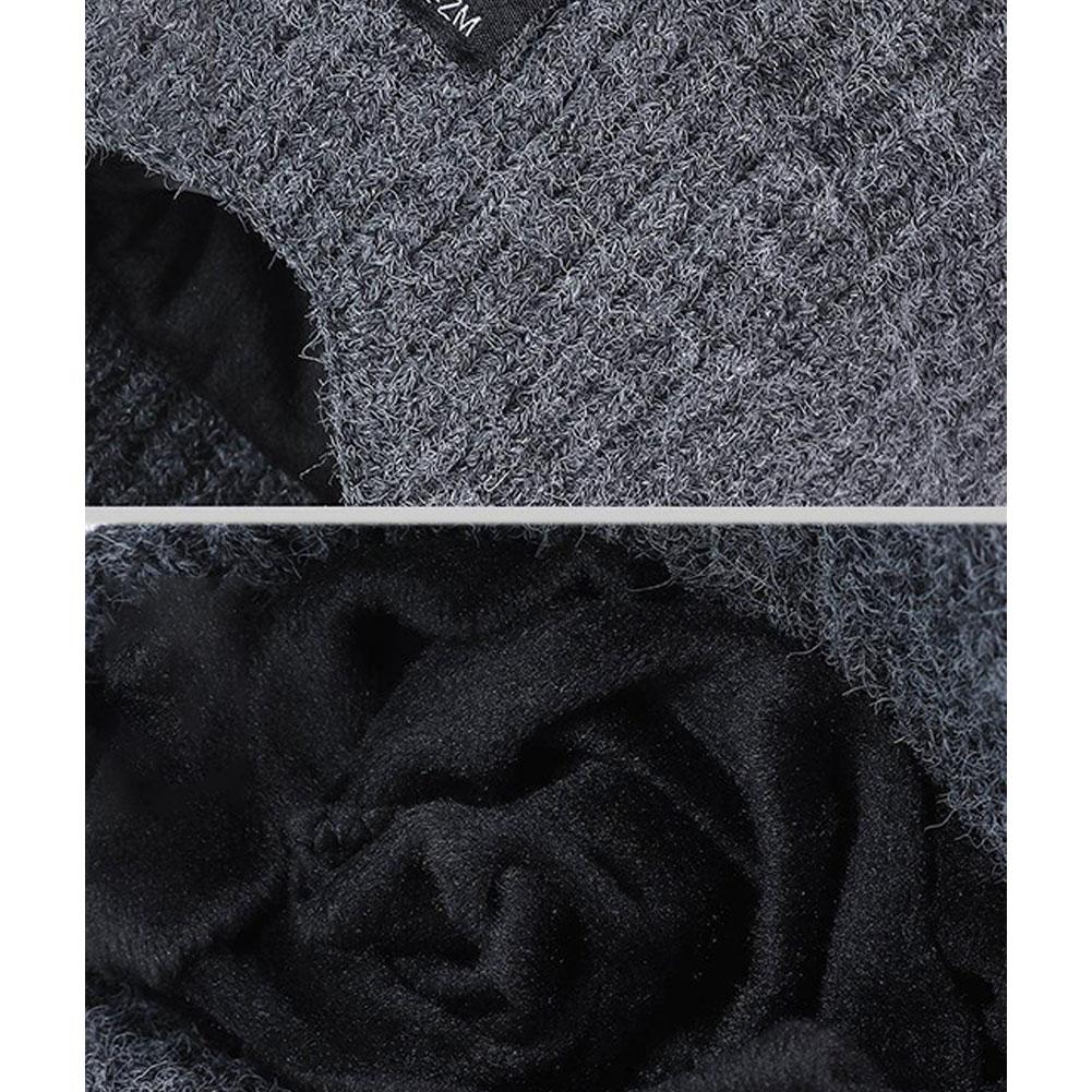 Winter Knitted Hat Warm Plush Earflaps Thickened Wool Cap Windproof Thermal Ear Protection Breathable Women Men Ski Skull Cap