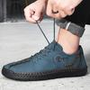 Men's Casual Leather Shoes, Large Size Handmade Shoes, Fashion Lace-up Business Men