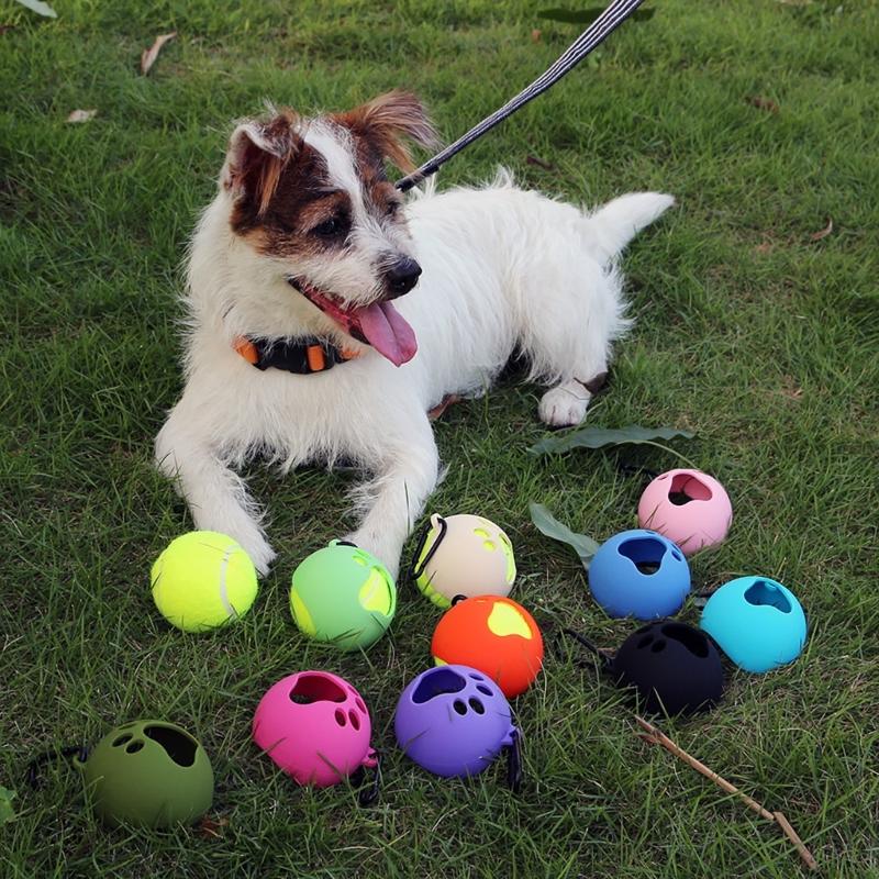 Portable Tennis Ball Holder Convenient Pet Ball Holder with Hands Free Dog Leash Attachment for Active Pets Easy Install