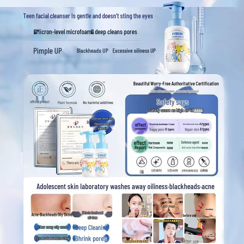 BEAI Calendula Amino Acid Facial Cleanser for Teens (6-12 years)