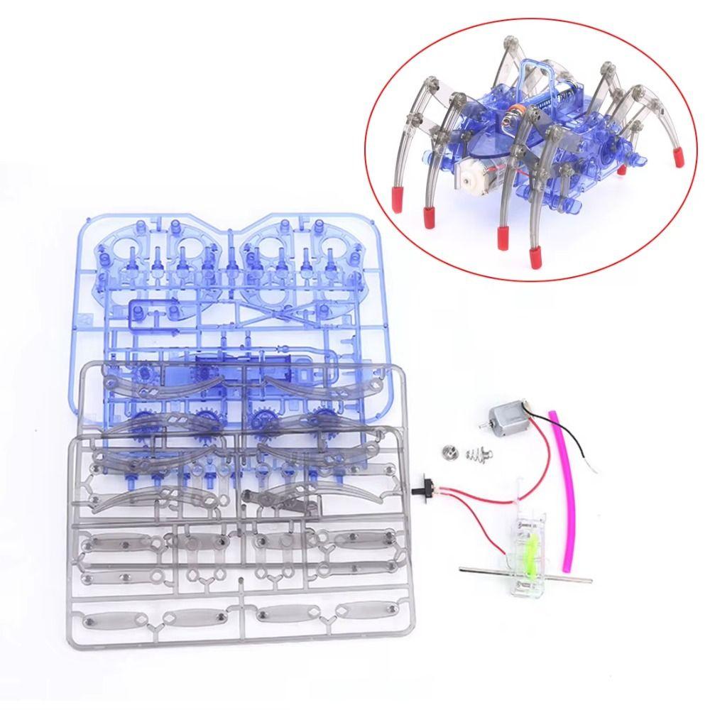 Educational Robotic Spider Toy No Soldering Required Battery Operated Electric Robot Spider Movable Legs Stem Robotic Toy Gift