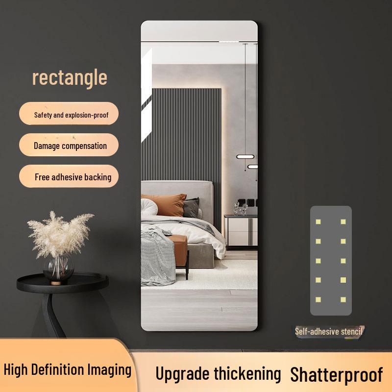 Acrylic Full-Body Self-Adhesive Wall Mirror - High-Definition Dressing Mirror Sticker