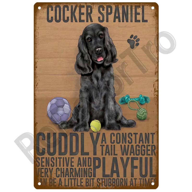 Metal Sign Home Decor Cat Dog Tin Sign Vintage Style Metal Wall Stickers Tin Plaque Retro Metal Poster Metal Plate For Man Cave