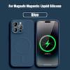 Tekutý silikonový kryt Pro iPhone 16 17 15 14 13 12 11 Pro Max Plus Mini Air Pro Magsafe Magnetické bezdrátové nabíjení Měkký kryt funda