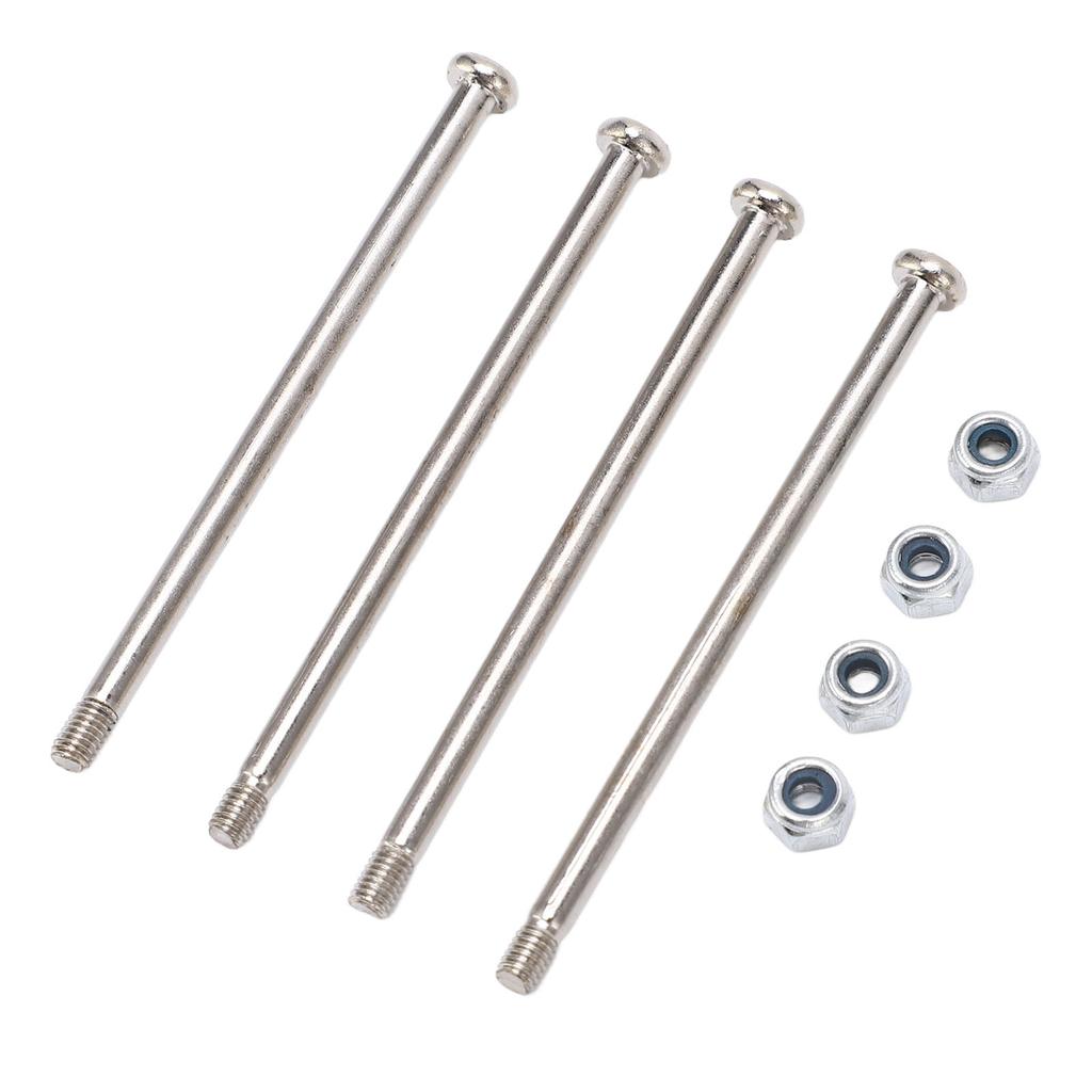 4Pcs RC Screws and M3 Nuts Kit Stainless Steel Silver RC Car Repair Parts for WLtoys 104001