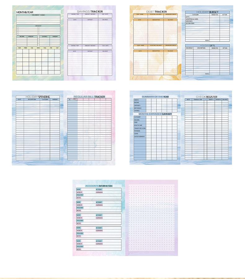 Undated Budget Book: Expense Tracker, Bill Manager & Financial Planner