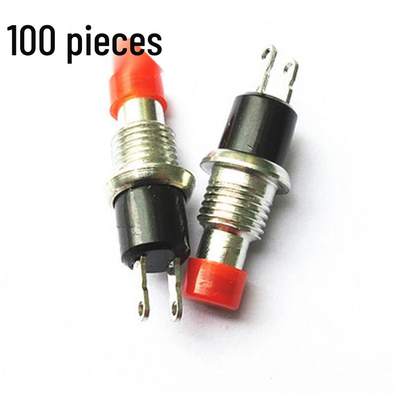 Baida Te PBS-110 7mm Momentary Push Button Switch, Red (100 Pcs)