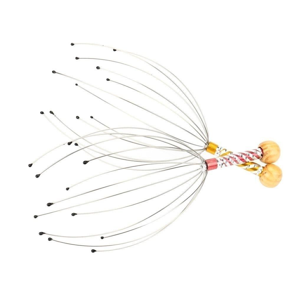 2 Stück Kopf Nacken Kopfhaut Massagegerät Massage Oktopus Ausrüstung Stressabbau Entspannungswerkzeug