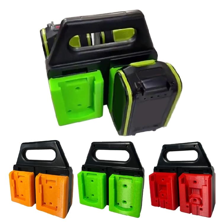 Tool Workshop 4 Bay Battery Rack Organizes 18V/20V Batteries Not Tilt Construction Ergonomic 4 Battery Storage Tray