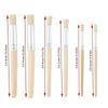 6pcs Stencil Paint Brushes Set Bristle Hair Wooden Handle Perfect For DIY Crafts Watercolor Oil And Acrylic Painting