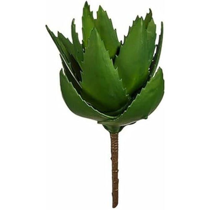 Plante décorative - IBERGARDEN - Aloe Vera - 13 x 24,5 x 14 cm - Plastique - Lot de 6 unités