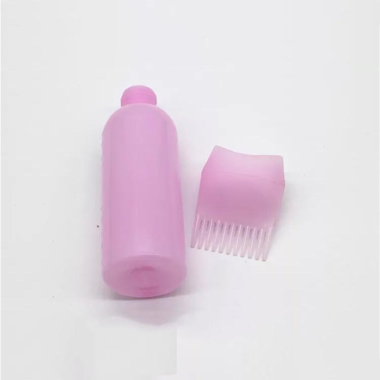 Professional Hair Dye Comb Bottle Hair Color Application Brush Bottle with Paint Brush Applicator