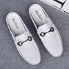 Cow Genuine Leather Slippers for Men Black White Mens Slip-on Lazy Youth Walking Sandals Slides Half Drag Loafers Big Size 37-46