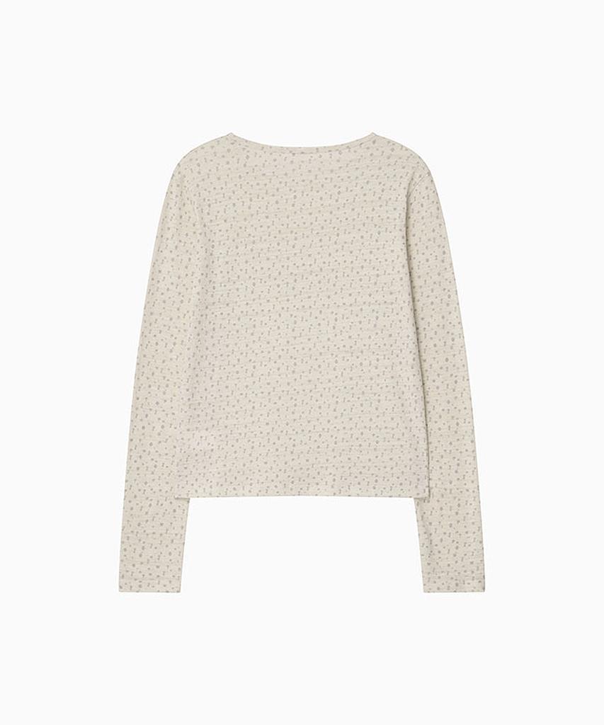 Ohesio Key Patterned Long Sleeve, Ivory