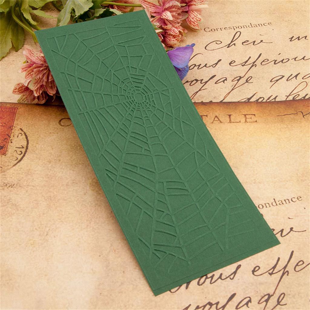 Prägefolder Spinnennetz Prägeschablonen Papierbasteln DIY Scrapbooking Vorlagen für Weihnachtskartenherstellung