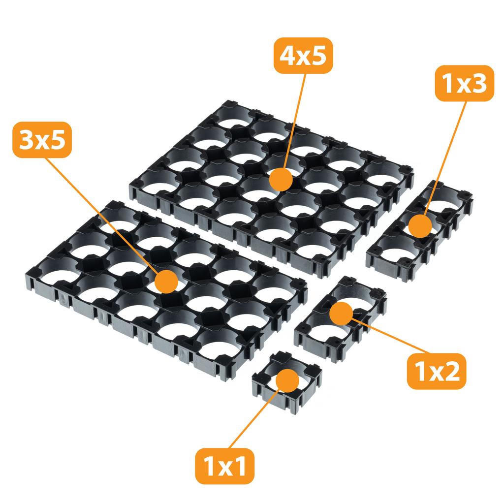 Rosfix Obudowa Do Pakietowania 1x3 Na 3 Ogniwa 18650 – Szybki Montaż Akumulatorów Li-Ion | Plastikowa Konstrukcja | Możliwość Łączenia