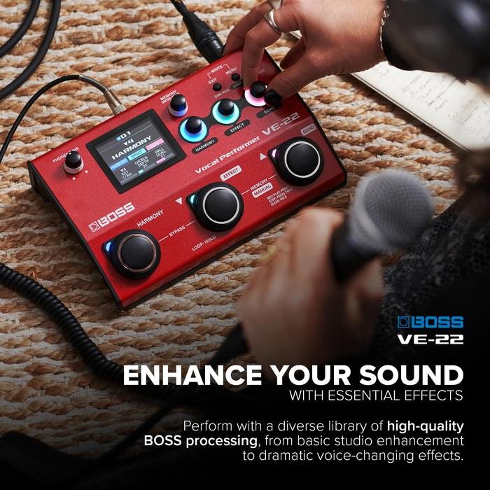 BOSS VE-22 Vocal Performer Vokální efektový procesor - Červený