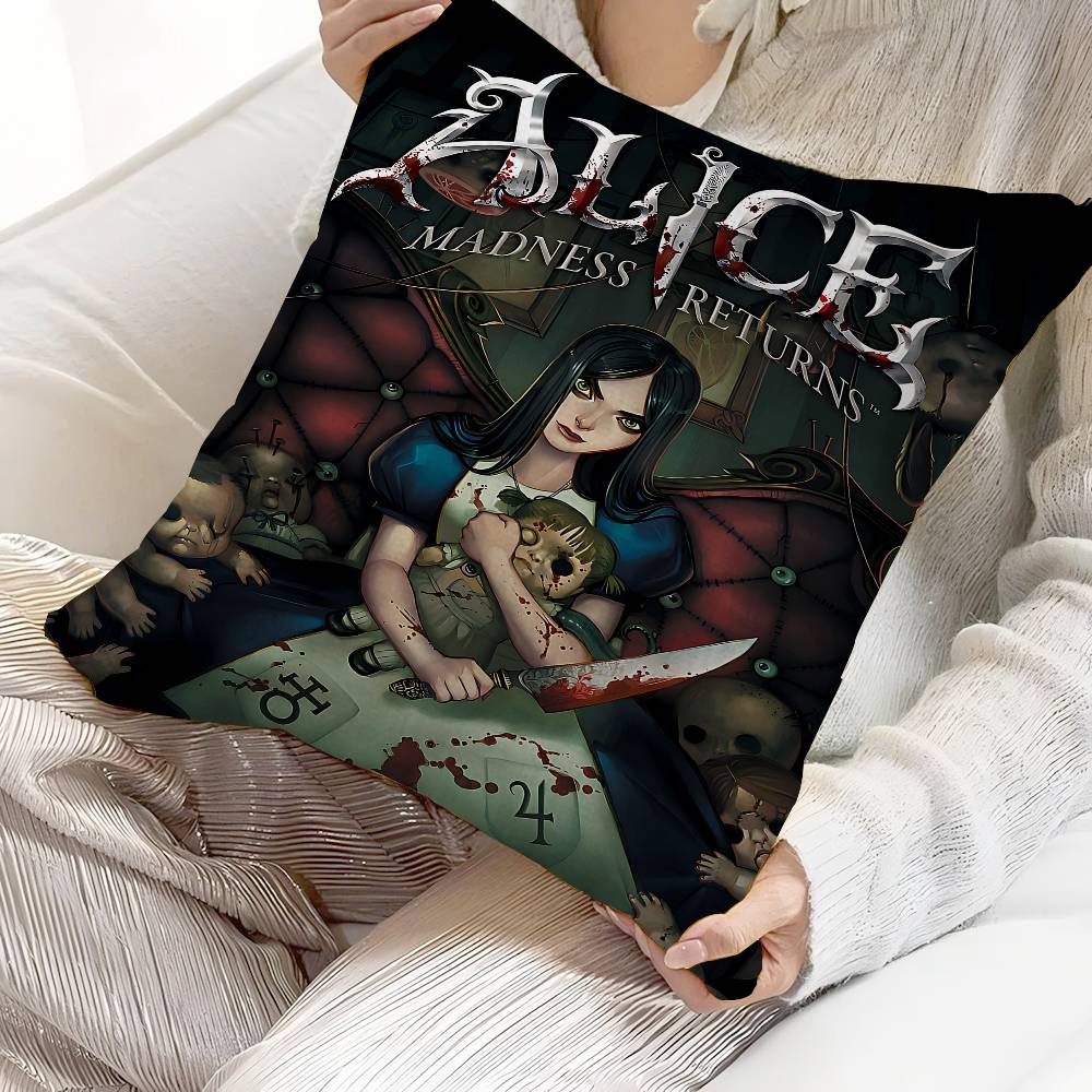 A-Alice M-Madness R-Returns Cushion Cover Inches Farmhouse Decor Home Throw Pillow Covers For Couch Decorations