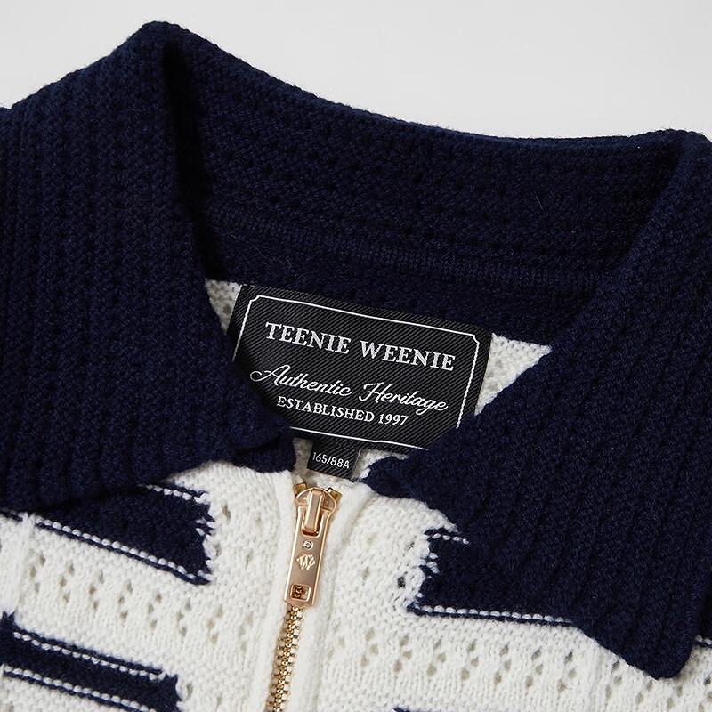 Teenie Weenie Women's Plaid Knit Polo Cardigan