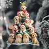 Christmas Acrylic Dog Hanging Decoration Holiday Party Winter Xmas Tree 2D Flat Acrylic Puppy