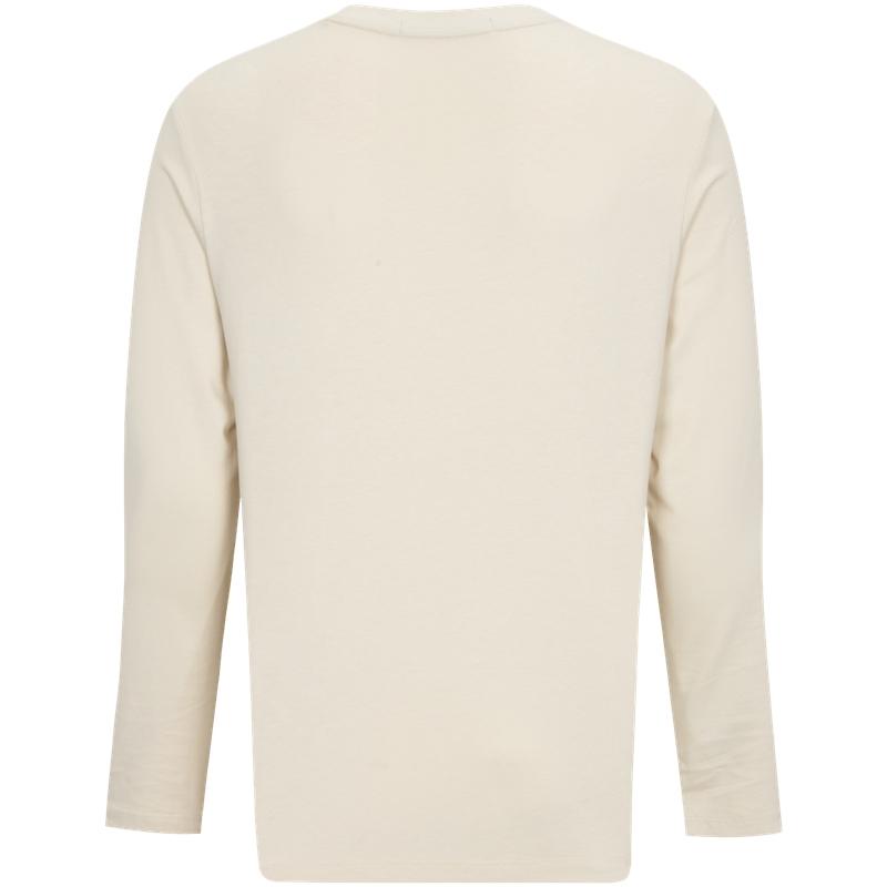 Calvin Klein Embroidered Print Breathable Long Sleeve T-Shirt Men tops Light-Khaki J322331-ACF
