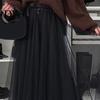 Polyester Mesh Skirt Women's Tulle Skirts High Waist Midi Black Flowy Flattering Design Party Dress Long Tutu for Wedding Cocktail Prom Trendy Women