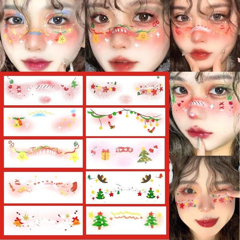 Cartoon Pattern Water Transfer Tattoo Decals Disposable Facial Stickers Lovely Removable Body Art Ornaments Waterproof Temporar