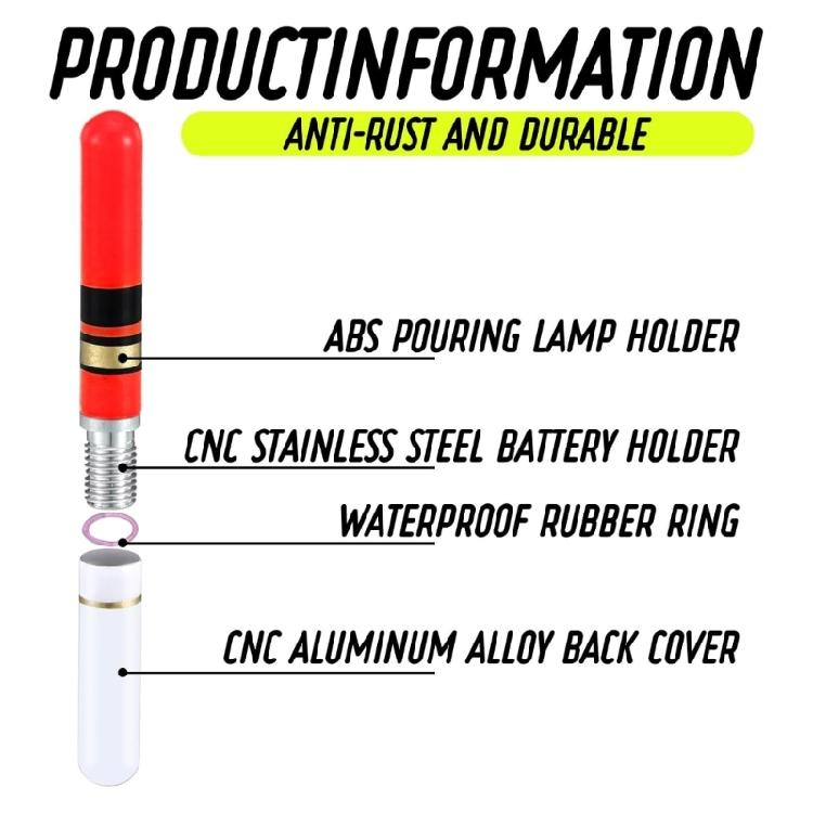 6pcs Night Angling LED Floating Tip Light, Luminescent Fishing Glowing Stick, Portables  Bright Bobbers  Light for Angling