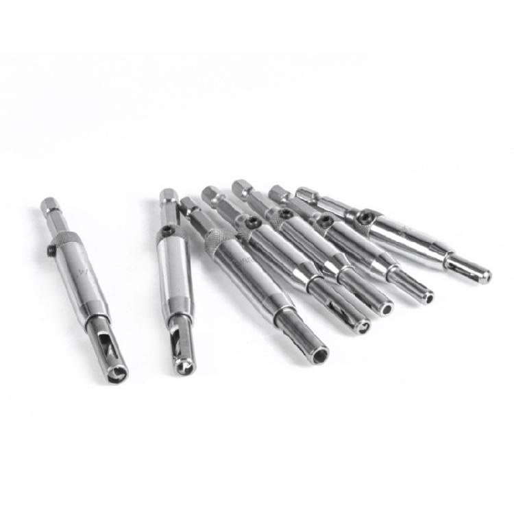 7Pcs Window Hinge Hole Opener for Woodwork Hexagonal Handle Position Irregular Drilling Tool Hinge Drill Set