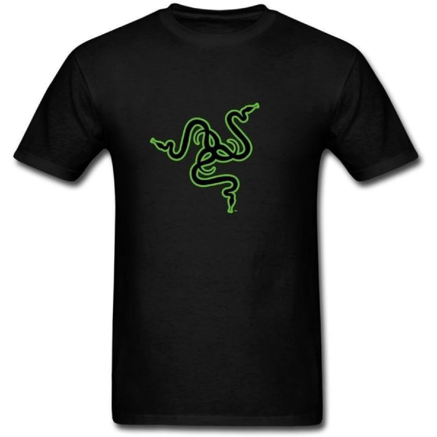 

Мужская футболка TIANRUNYG с коротким рукавом и логотипом игры Razer Snake S S чёрный