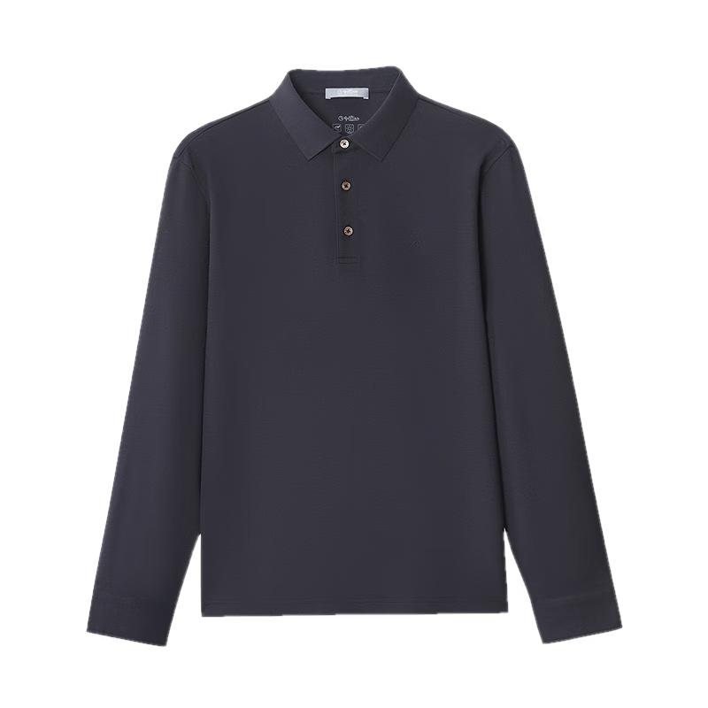 Goldlion Men s Modal Wool Thermal Long-Sleeve Polo Shirt L