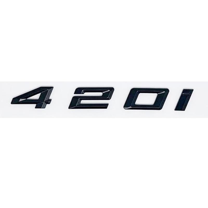 

Old Style Glossy Black Alphanumeric Trunk Emblem for BMW 4 Series F32 F33 F36 G22 G23 - 420i 425i 428i 430i 435i 440i Logo Stick glossy black