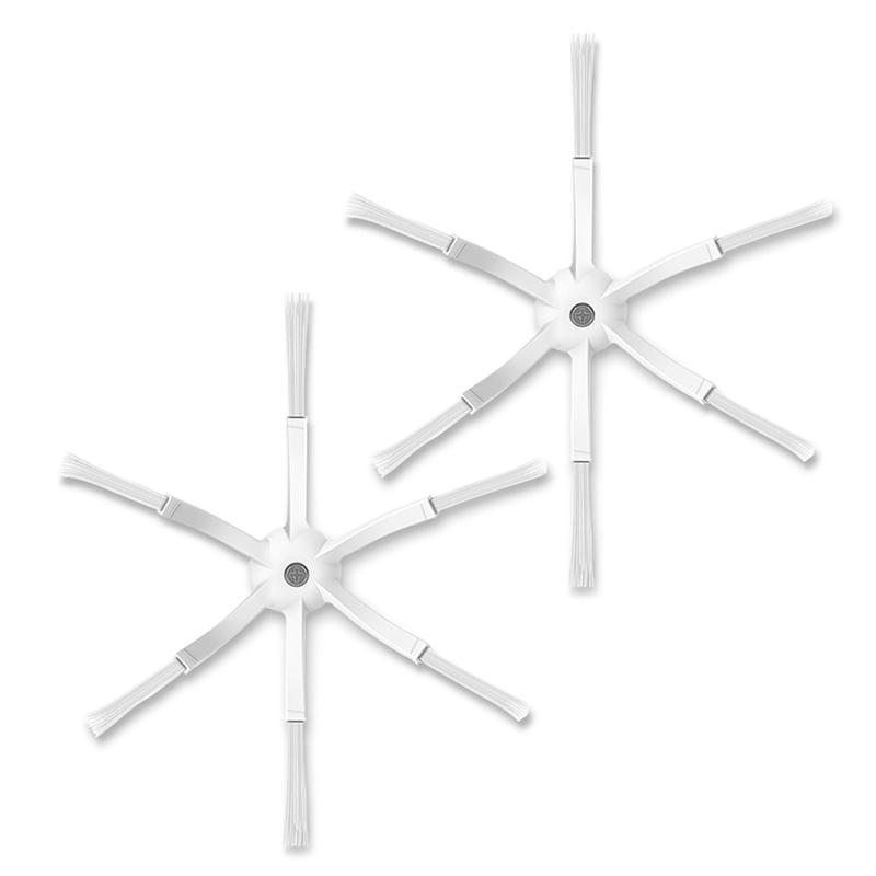 2 Stück 6-armige Seitenbürste für Roborock S5/S6/S5 Max/S6 Max/S7/S7 MaxV/S8/S8+/S8 Ultra Saugroboter-Reinigerteile (Weiß)