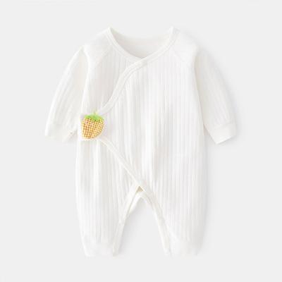 Venese Baby Simple Full Snap Long -sleeved Space Suit Size 52, Korea Best Childrens Clothes