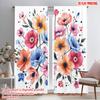 2pcs,2D Plane Printing Contemporary Curtains Floral Symphony Versatile 100% Polyester (without Rod) Room Decor for Bedroom
