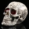 Halloween Skull Statue Human Bones Skull Models Realistic Faux Human Anatomy Table Top Skeleton Heads for Home Decors