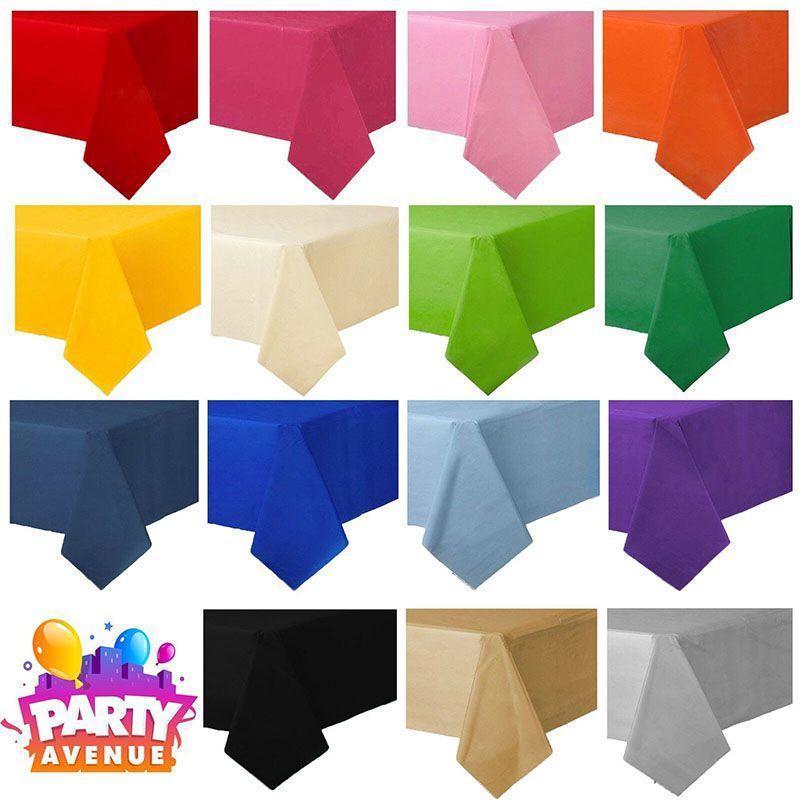 Elegant Disposable Plastic Tablecloth For Party Events And Weddings Multiple Colors