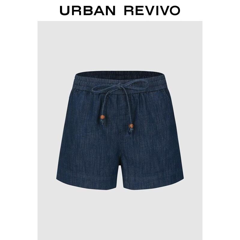 UR2026 Women s Beaded Drawstring Denim Shorts 27