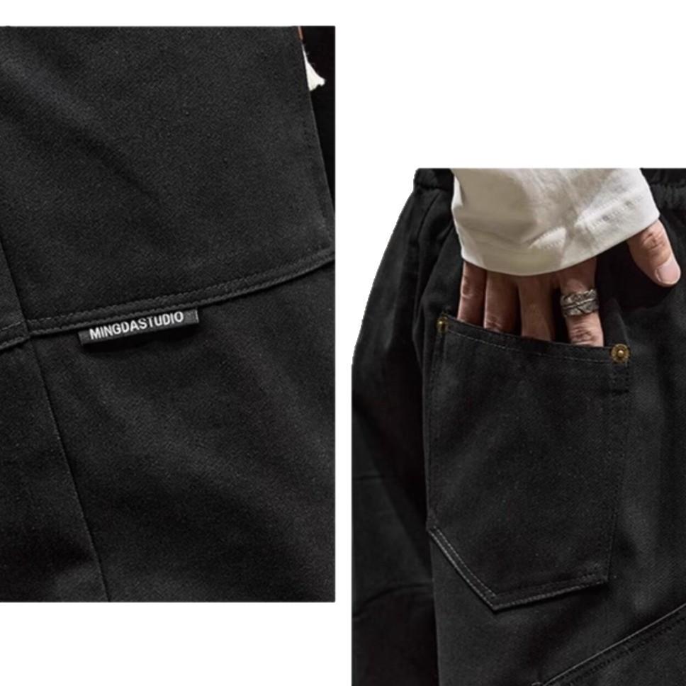 Autumn and winter solid color sweatpants men's thin trendy new wide-leg loose straight versatile casual trousers