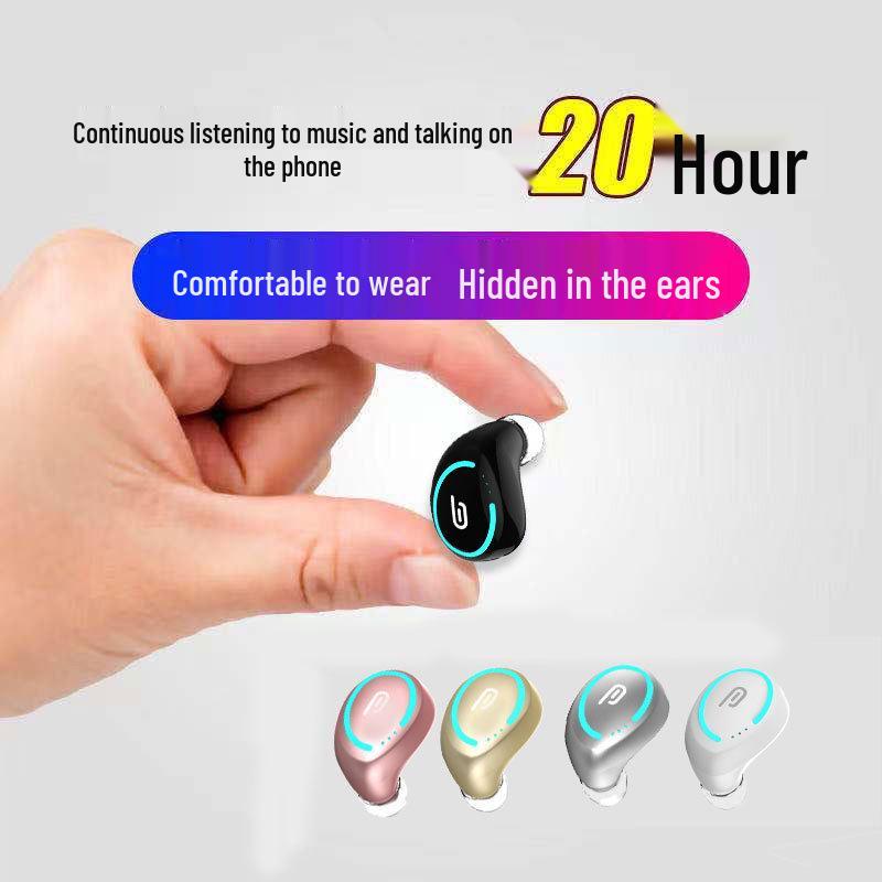 Mini Invisible Bluetooth Earbuds: Wireless Noise Cancelling, Ultra-Long Standby, Single In-Ear with Large Capacity