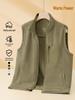 Men's Windproof Double-Sided Fleece Vest, 700G, Stand Collar. New Autumn/Winter Thickened Style for Extra Warmth.
