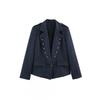 ZA Womens Retro Striped Blazer Long Sleeve Casual Streetwear Outerwear