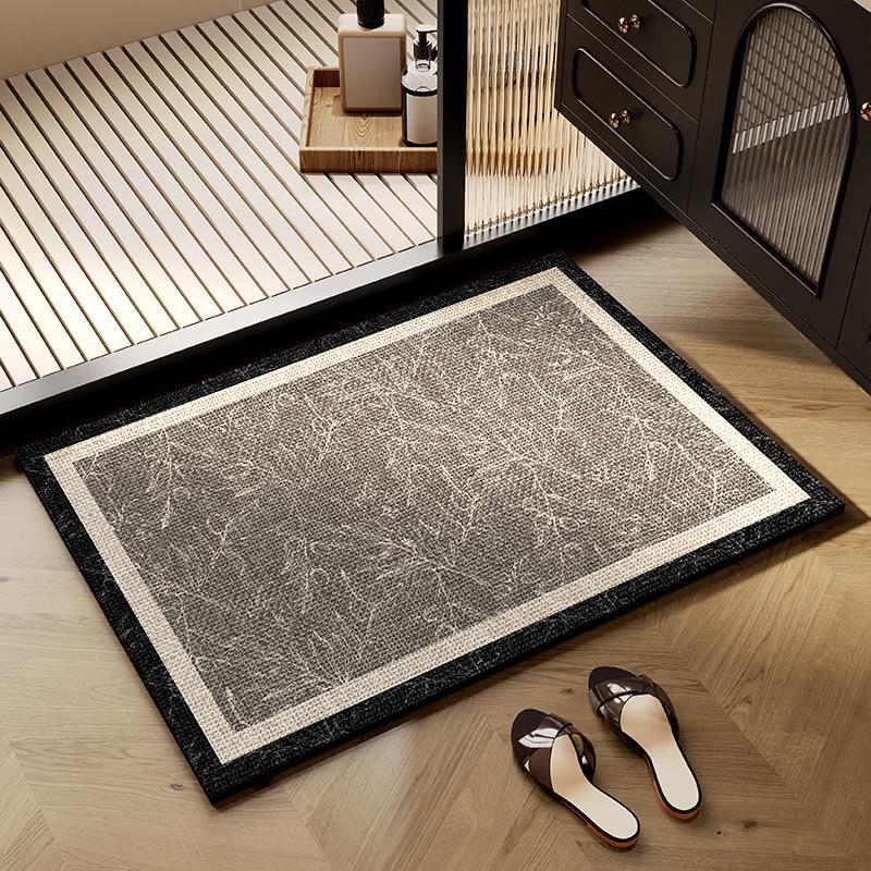 Diatom Mud Bathroom Mat - Absorbent, Quick-Drying, Non-Slip, Easy Clean & Dirt Resistant Foot Mat for Toilet & Door.