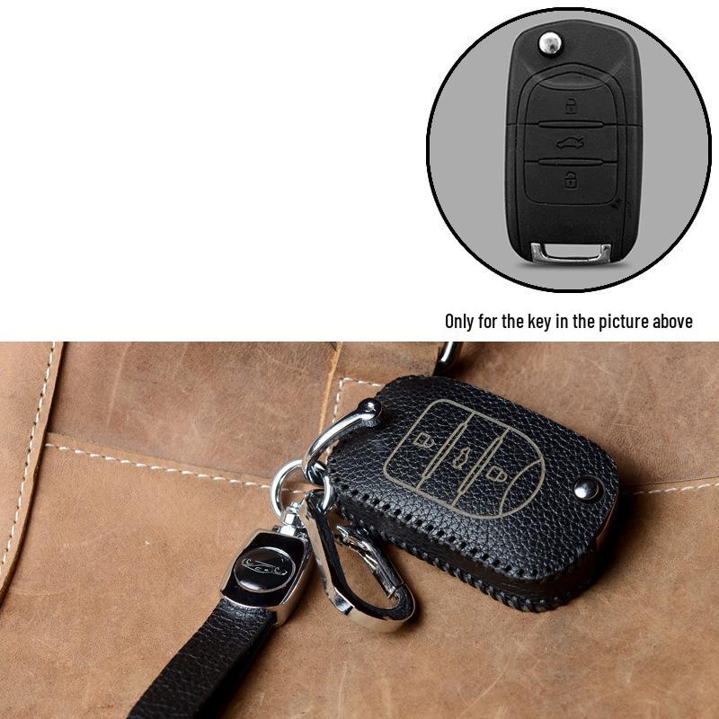 Baojun Car Key Case - Genuine Leather Shell for 730, 510, 530, 360, 560, 310W Models. Durable & Stylish for Women.