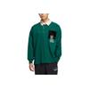 Adidas Originals Trefoil Anti-University Zip-Up Long Sleeve Polo Shirt Men Tops Dark-Green HY7236