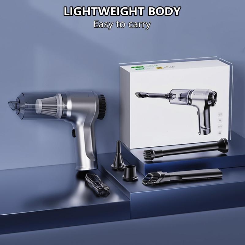 Small Wireless Hand Vacuum for Auto High Power 11000PA Rechargeable with Strong Suction and Attachments for Car