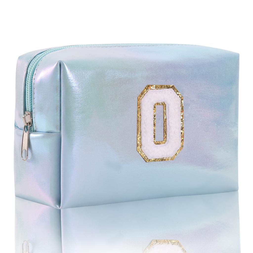 Octagon Bag Embroidery Alphabet Makeup Bag Large Capacity Toiletry Bag Travel Storage Bag Clutch Bag