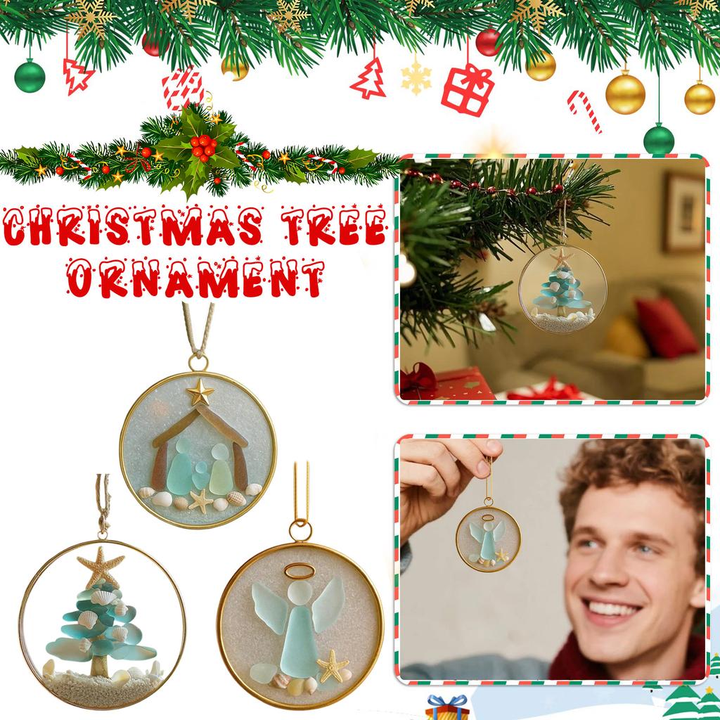 2D Flat Acrylic Coastal Christmas Tree Decoration Ocean Theme Home Decor And Room Decoration