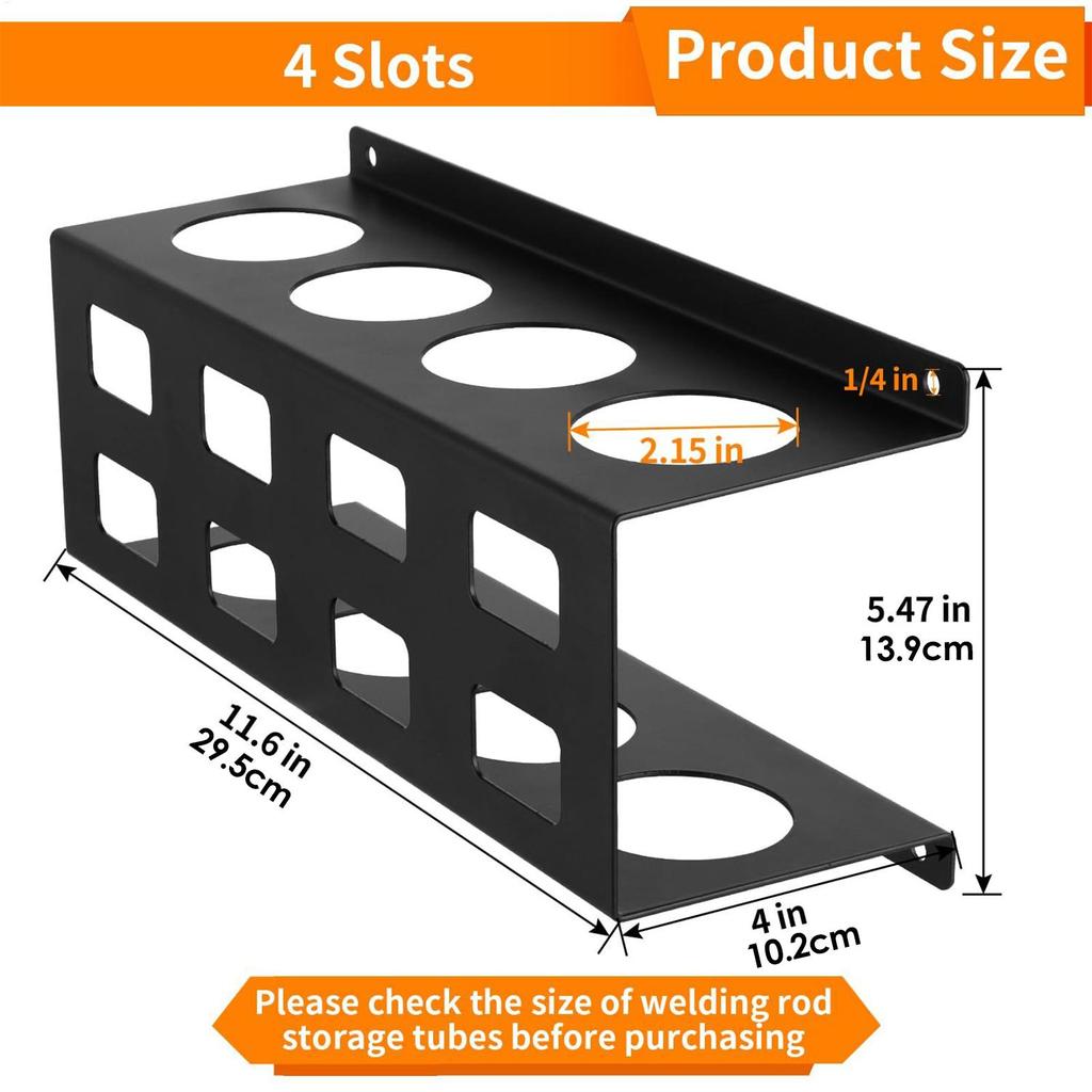 Welding Rod Wall Holder 4-slot Welding Rod Storage Rack Soldering Stick Holder For Tools Arrangement Repair Electrician